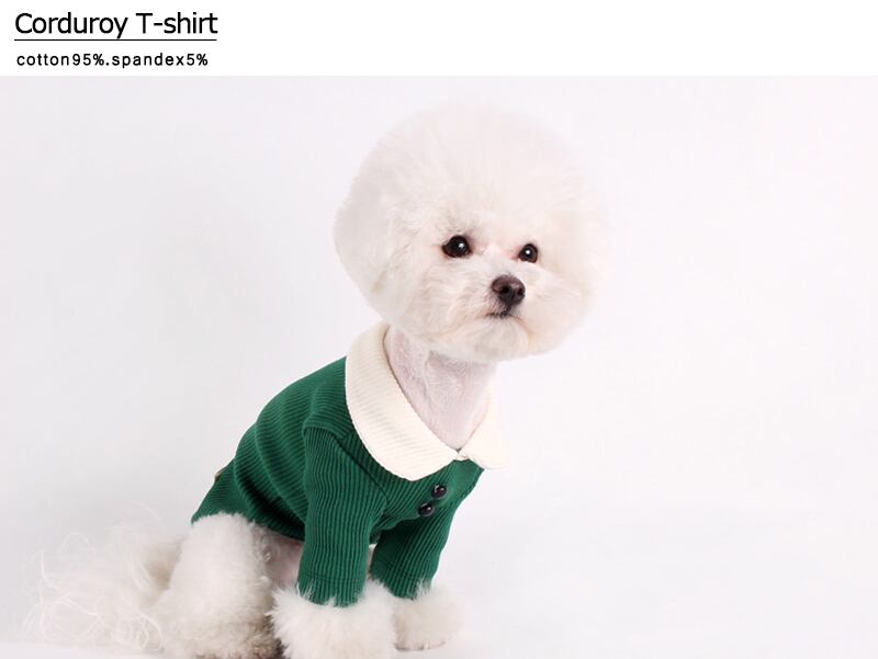 コーデュロイTシャツ S ~ XL 3color / 犬服 春物 新作 おしゃれ ドッグウェア 可愛い 犬の服 小型犬 中型犬 ペット用品 ペット洋服 top27