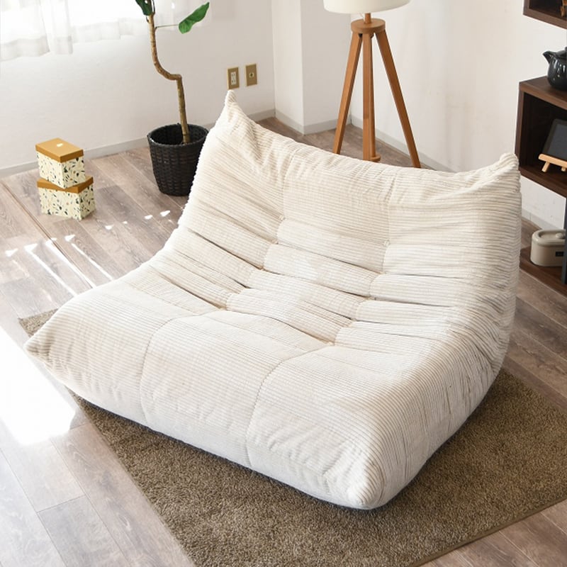 ソファー 2人掛け 幅120cm ファブリック 布 2P コーデュロイ ロー