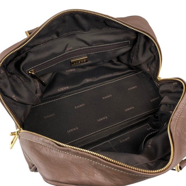 LOEWE ロエベ アマソナ28 ハンドバッグ ブラウン アナグラム レザー ボストン vintage ヴィンテージ オールド f75cvh