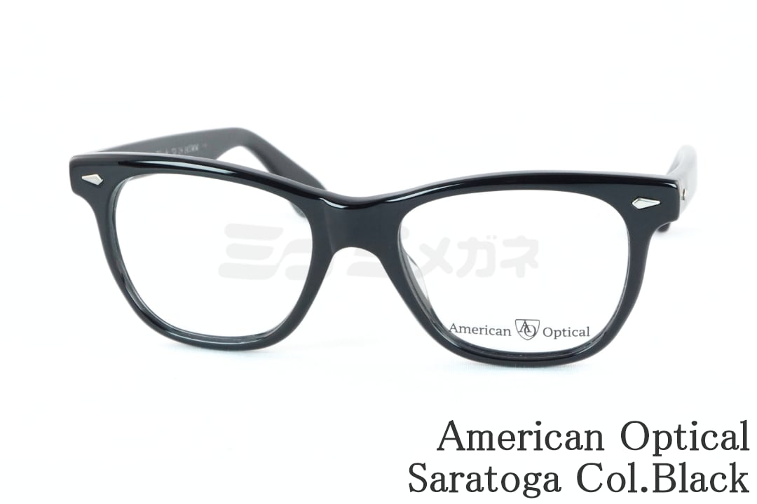 American Optical メガネ Saratoga COL.Black ウェリントン アメリカン