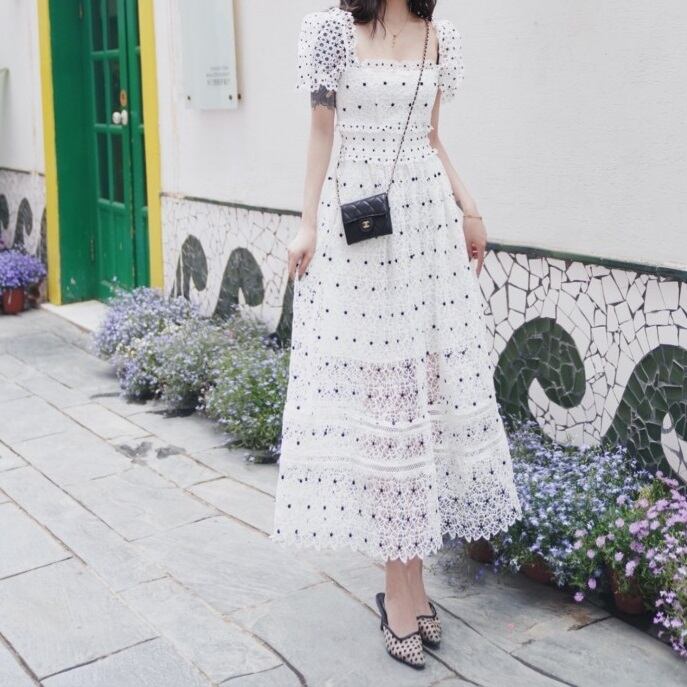 ワンピース ドレス  花柄 ホワイト ネイビー ワンピ スカート 可愛い 上品