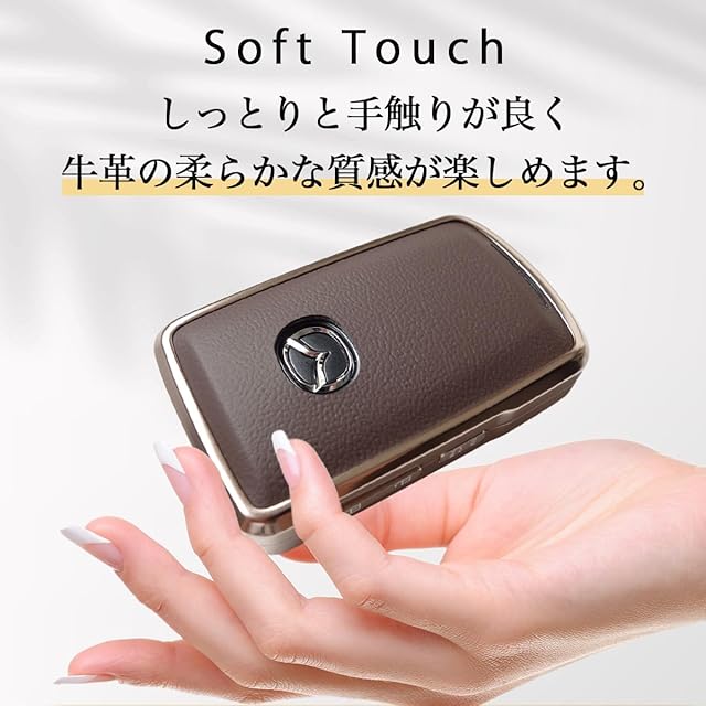MKMC] スマート キーケース カバー アルミ 革 素材 cx60 cx5 cx80 cx30