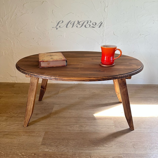 英国風 楕円 丸テーブルA サイズオーダ可 サイドテーブル カフェテーブル イギリス アンティーク 家具