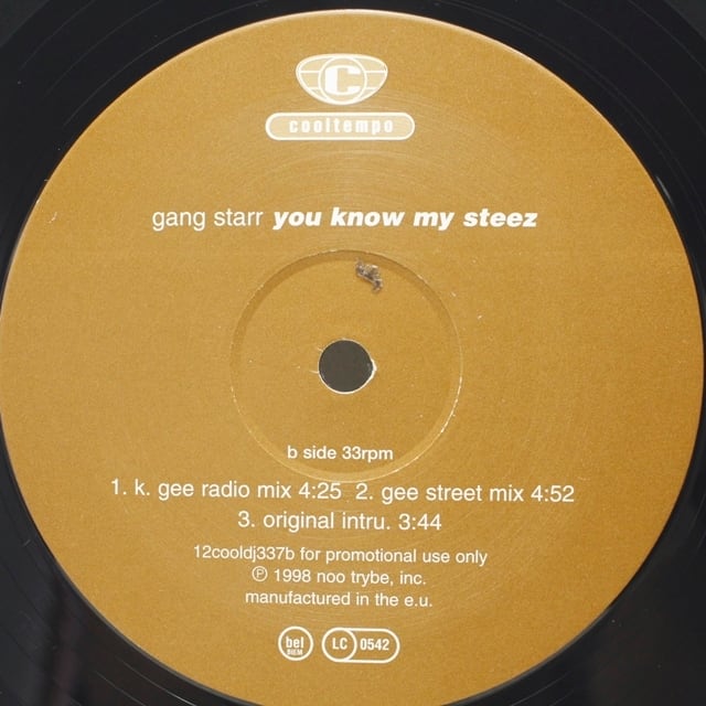 Gang Starr / You Know My Steez (UK Remixes) [12COOLDJ 337] - 画像3