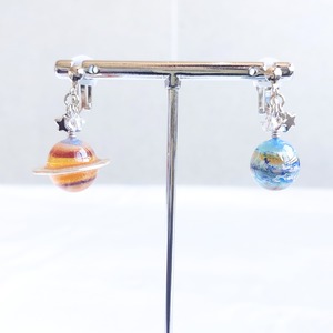 推し活 アクセサリー 概念グッズ イヤリング 痛くない おしゃれ 大ぶり レディース 【 宇宙 土星 木星 】