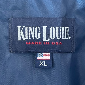 【KING LOUIE】USA製 刺繍ロゴ スウィングトップ ブルゾン ジャケット ジャンパー XL ビッグサイズ US古着
