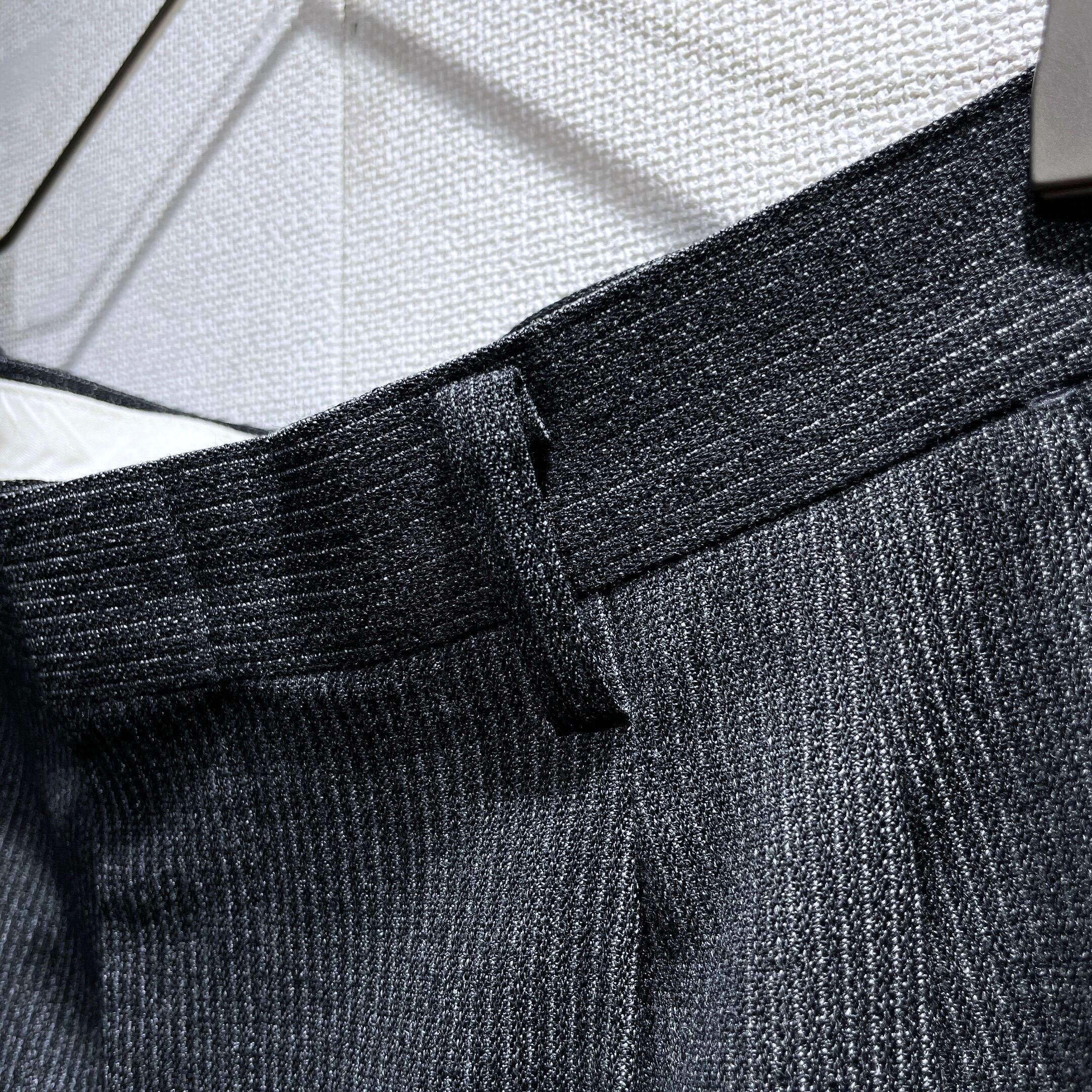 1990s Beautiful silhouette Stripe two tuck vintage Slacks pants