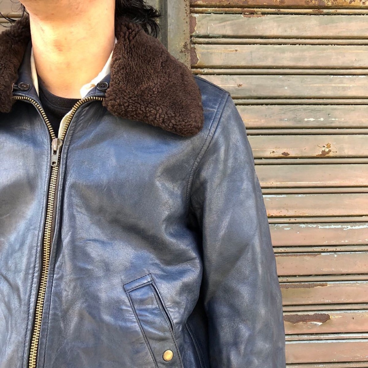 60s 貴重なSサイズ フランス軍 実物 襟ボア ヴィンテージ 空軍 