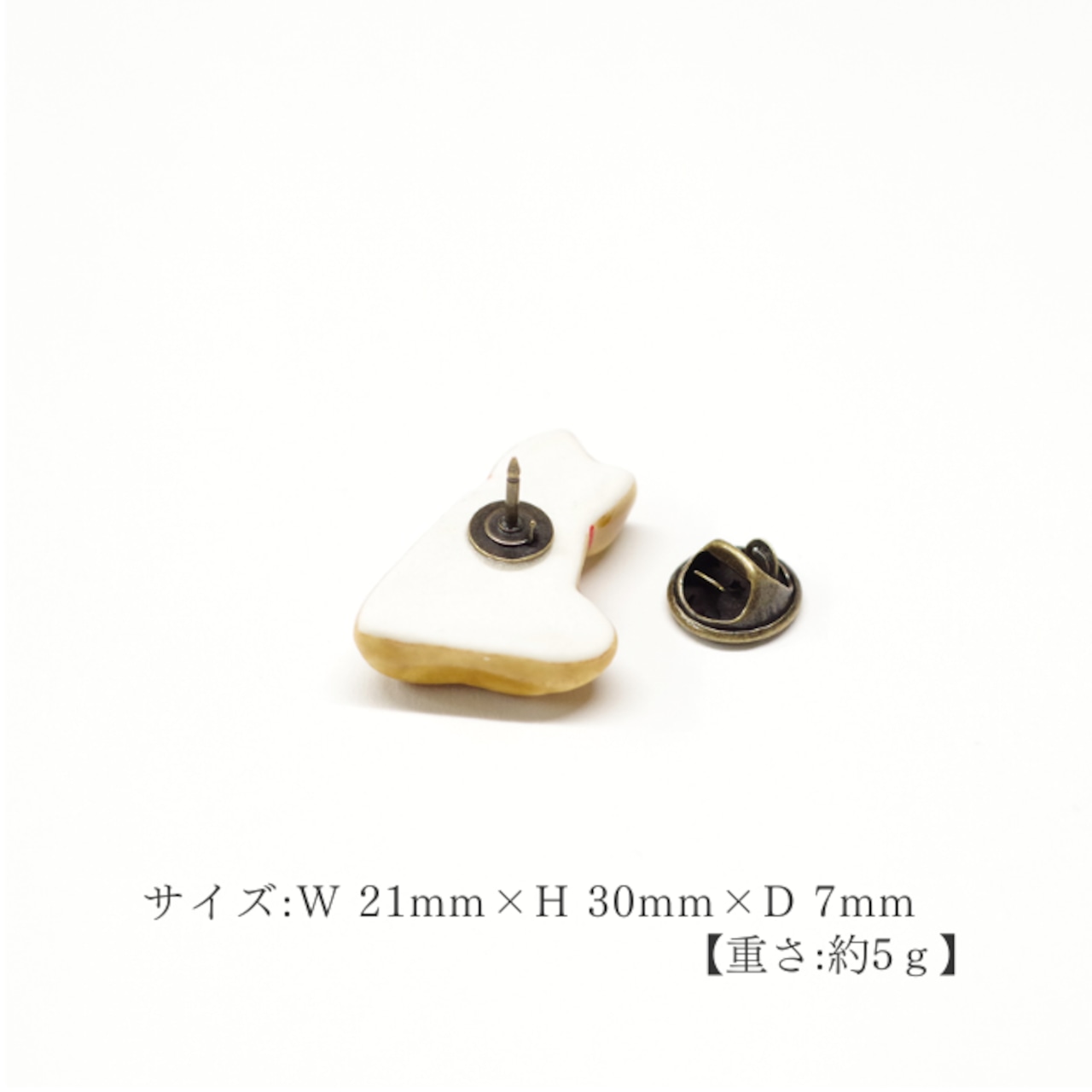 赤い首輪の柴 ピンバッチ