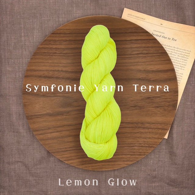 Symfonie Yarn 「Terra」- Lemon Glow- 手染めソックヤーン 中細 100g 400m 靴下編み 毛糸 ニットプロ