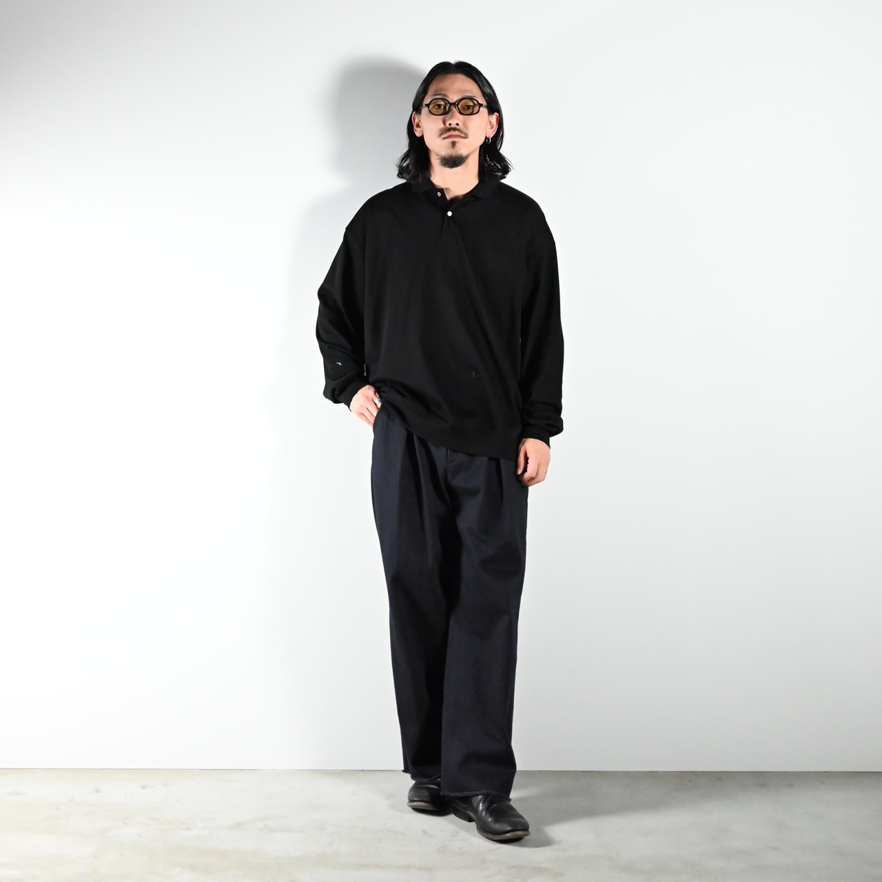 INTERIM(インテリム)TEXTURED DONEGAL BOUCLÉ DEADSTOCK HYPER BIG FLY FRONT SHIIRTS JACKET