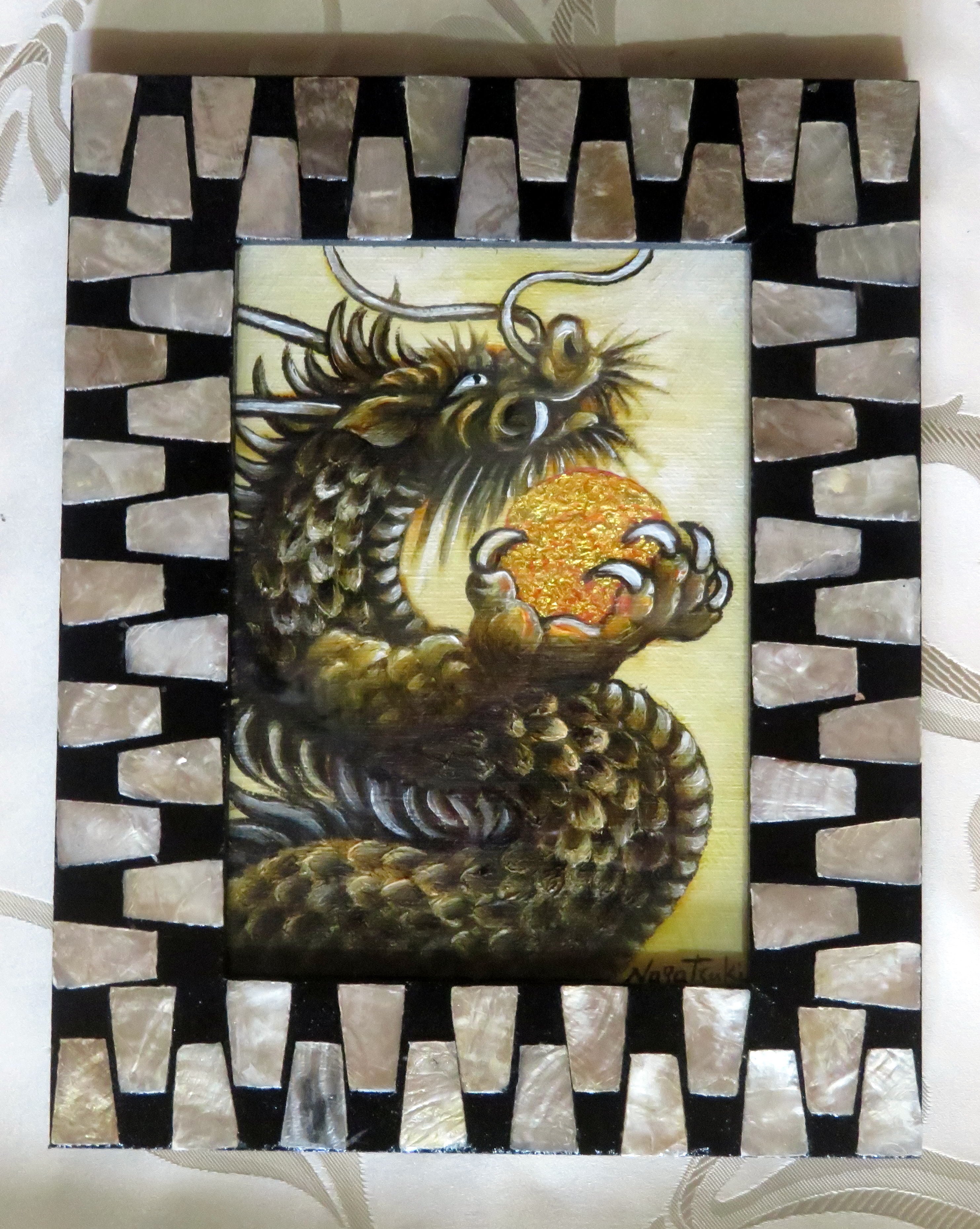 黄金の富士山 R5－20 ﾀﾞｲﾔﾓﾝﾄﾞﾍｯﾄﾞ】油絵+純金24k金箔 F3号 真