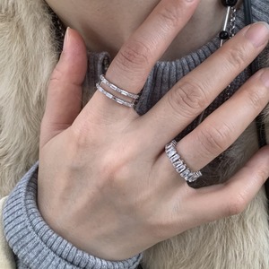 silver ring 2-piece set　J00456