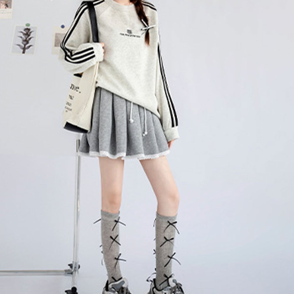 【送料無料】 スウェット プリーツ スカート レディース 春秋 韓国 ミニスカート 大人 かわいい きれいめ カジュアル おしゃれ ゆったり リラックス 大人可愛い 大人女子