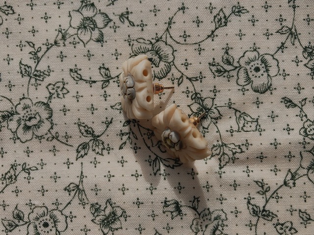 FRANCE 1930’s~1940’s Vintage Edelweiss pierce