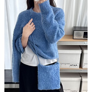 crew neck knit with shoulder bag　J00254