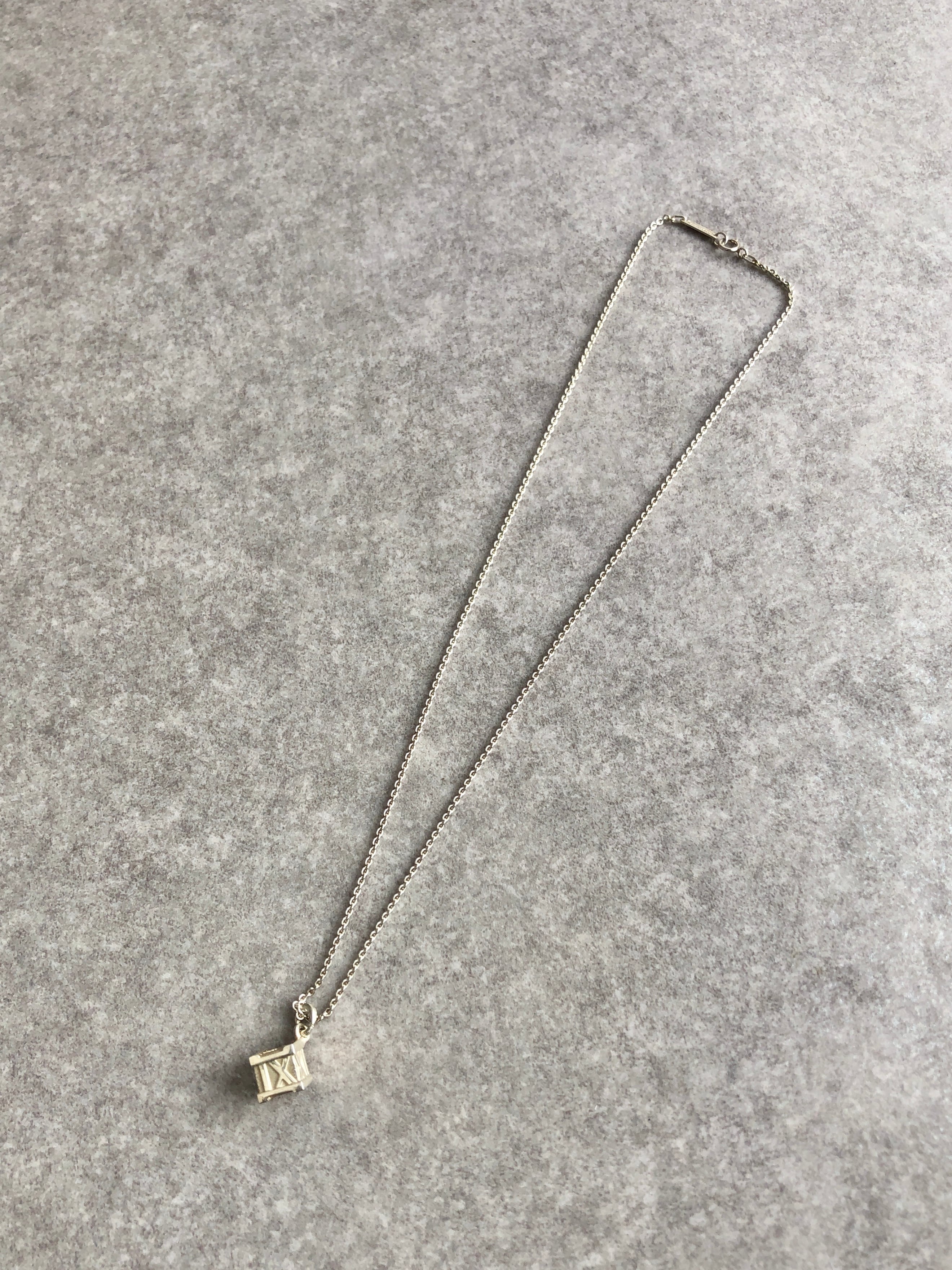 Tiffany & Co. ティファニー ネックレス シルバー アトラス キューブ