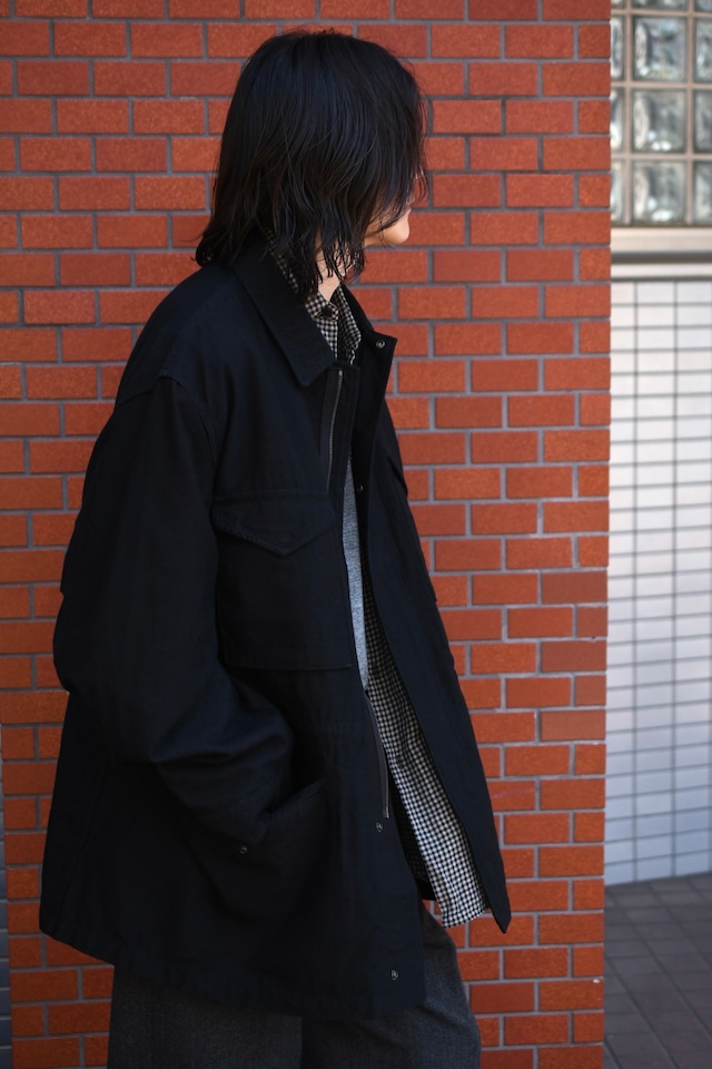 BAUTH / COTTON WOOL MILITARY BLOUSON (BLACK)