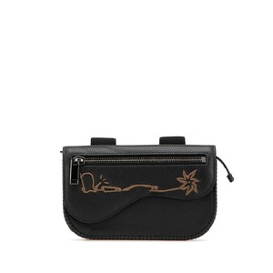 ディオール ×CACTUS JACK カクタスジャック サドル ボディバッグ アームポーチ ブラック レザー レディース Dior 【中古】