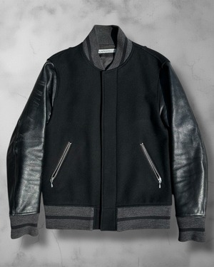 JOHN LAWRENCE SULLIVAN Leather Sleeve Varsity Jacket Size:34