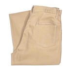 70s JCペニー カツラギ ヴィンテージコットンパンツ ブーツカット ベージュ 片爪タロンジップ JC PENNEY サイズW32相当 古着 @EZ0832