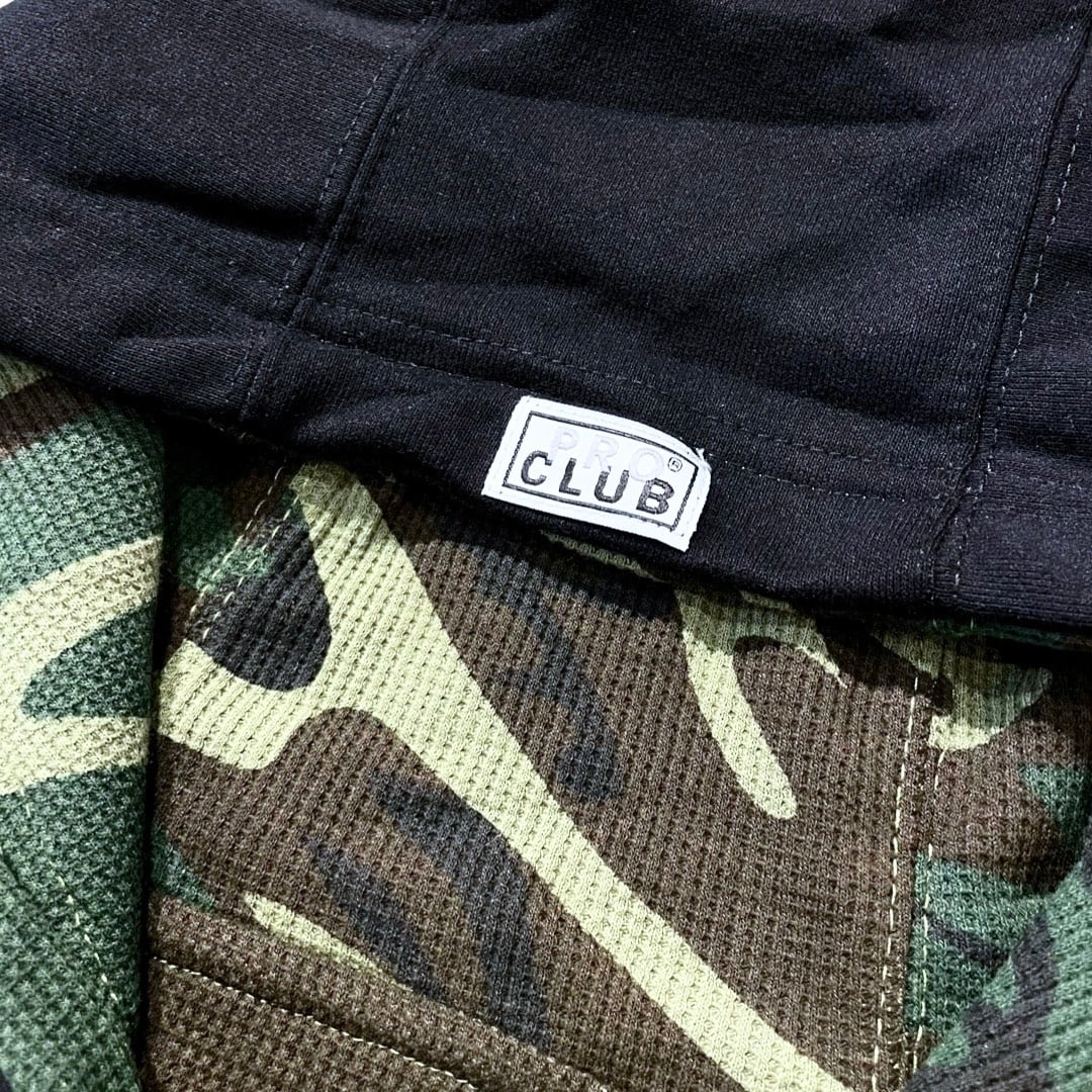 PROCLUB -Reversible Zip Hoodie- Black / Green Camo | Highflyer