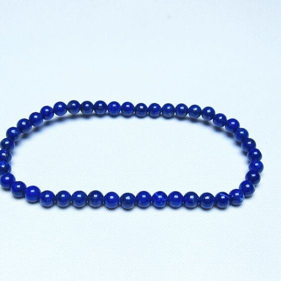 ラピスラズリ ブレスレット 4mm 一点物 メール便可 [M便 1/10] 111-48376