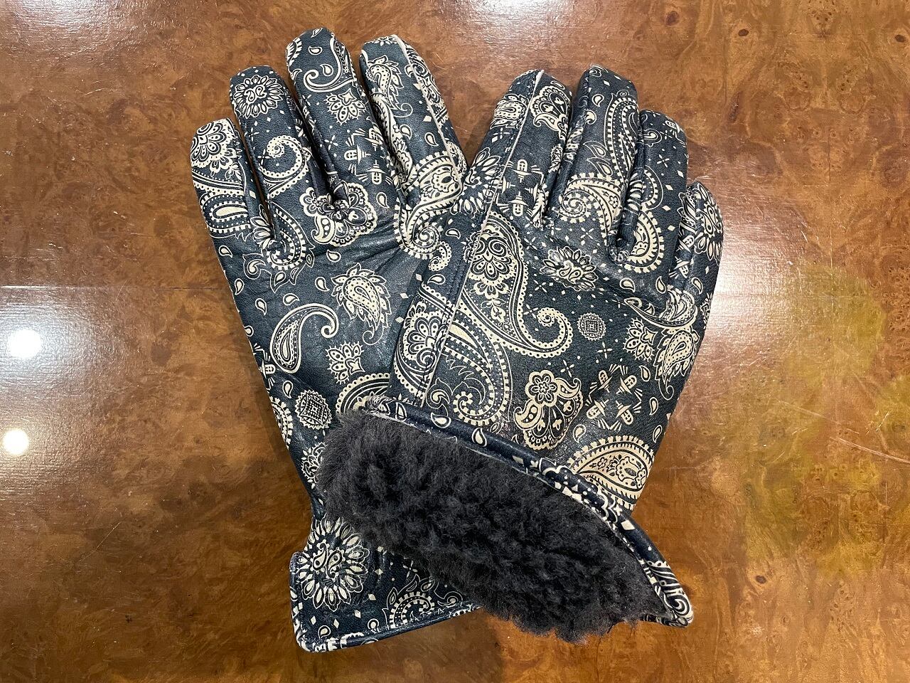 Lamp gloves Shorty - PAISLEY NAVY Mサイズ Lamp gloves【ランプ