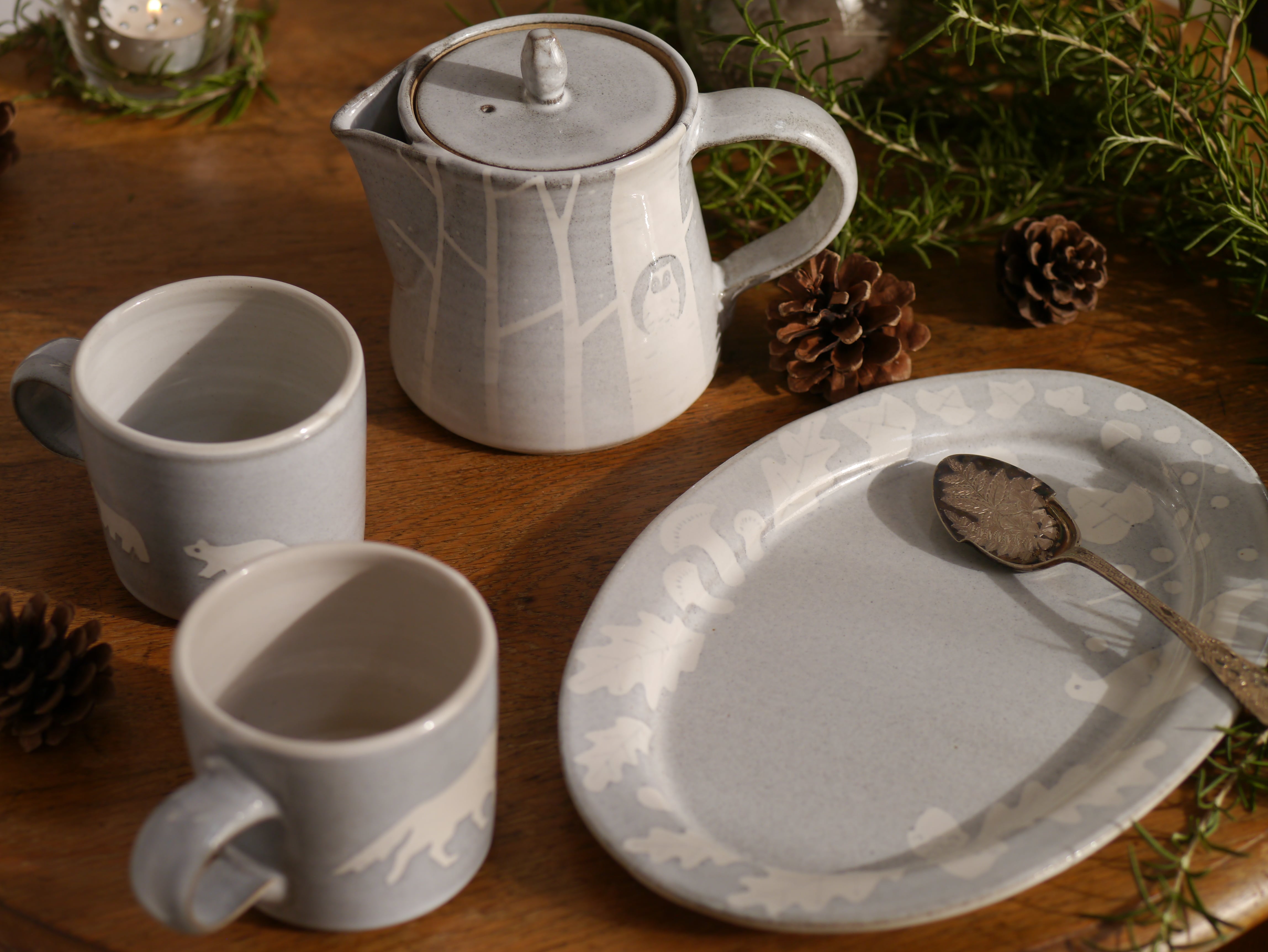 森のオーバルプレート | ITOGA POTTERY