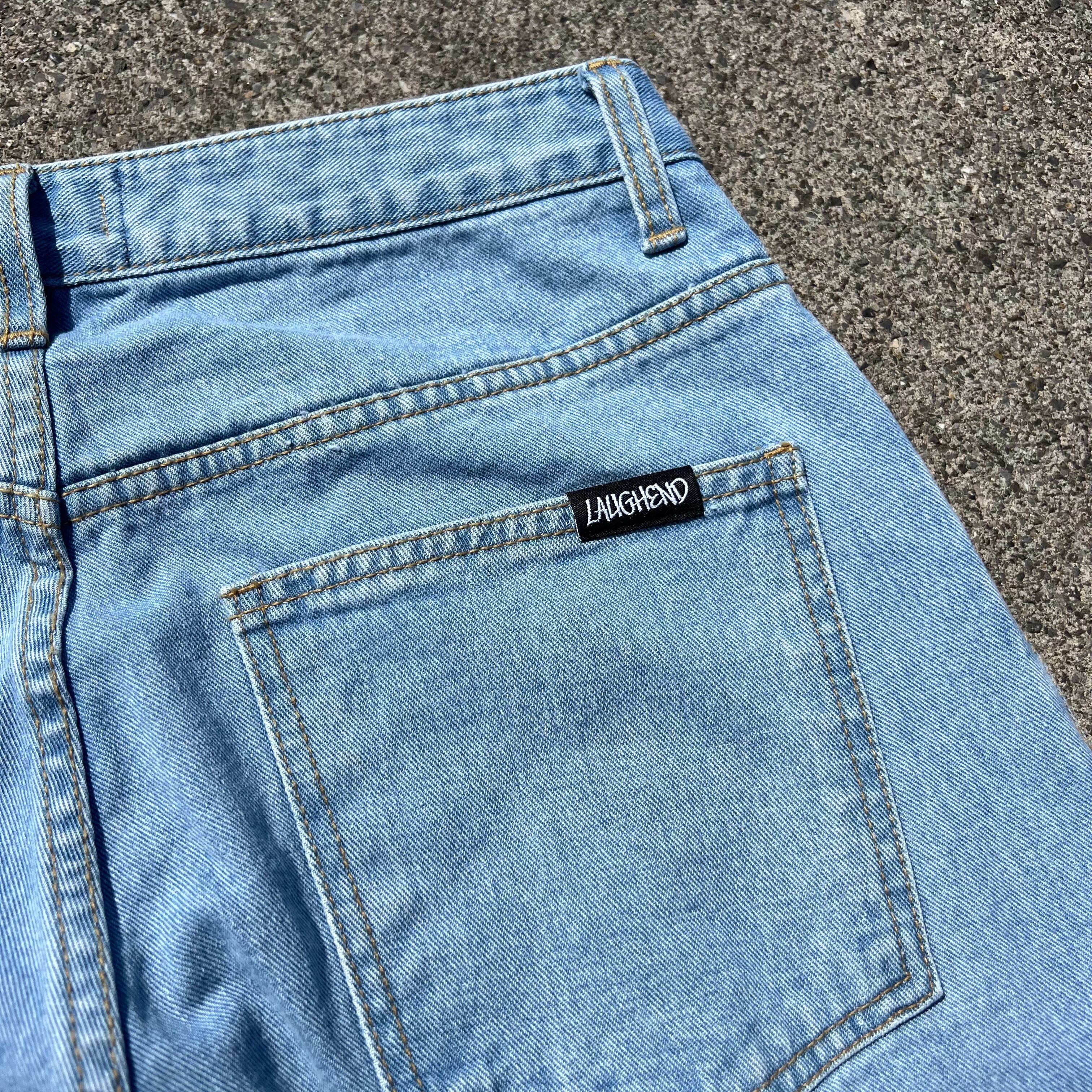 LAUGHEND wide denim pants (light blue) | LAUGHEND