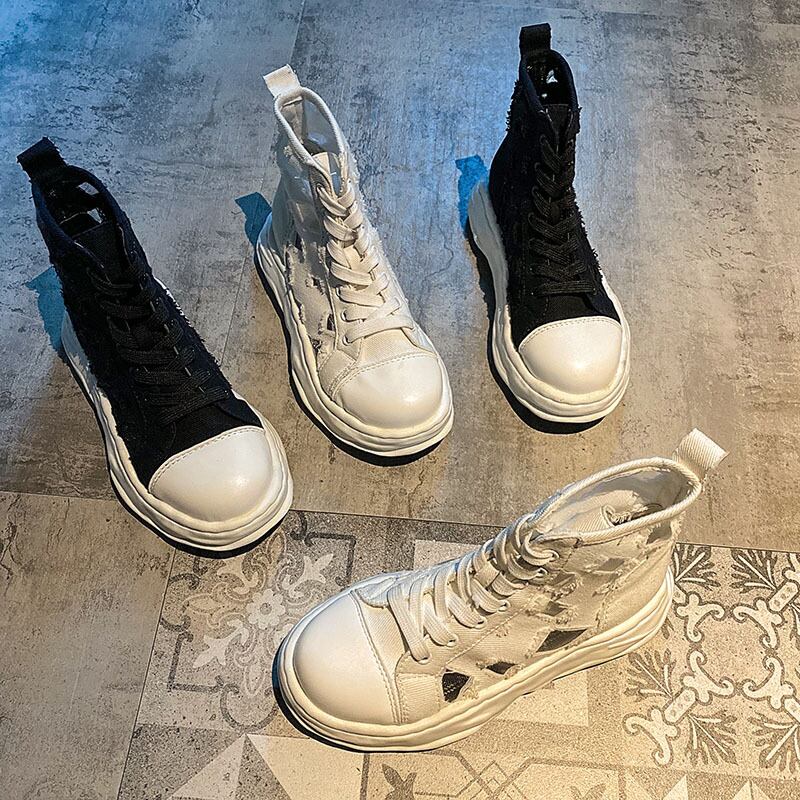 ショートブーツサマーカジュアルサンダル レース 靴 シューズ 夏物 レースアップ フェイクシューズ21702910590