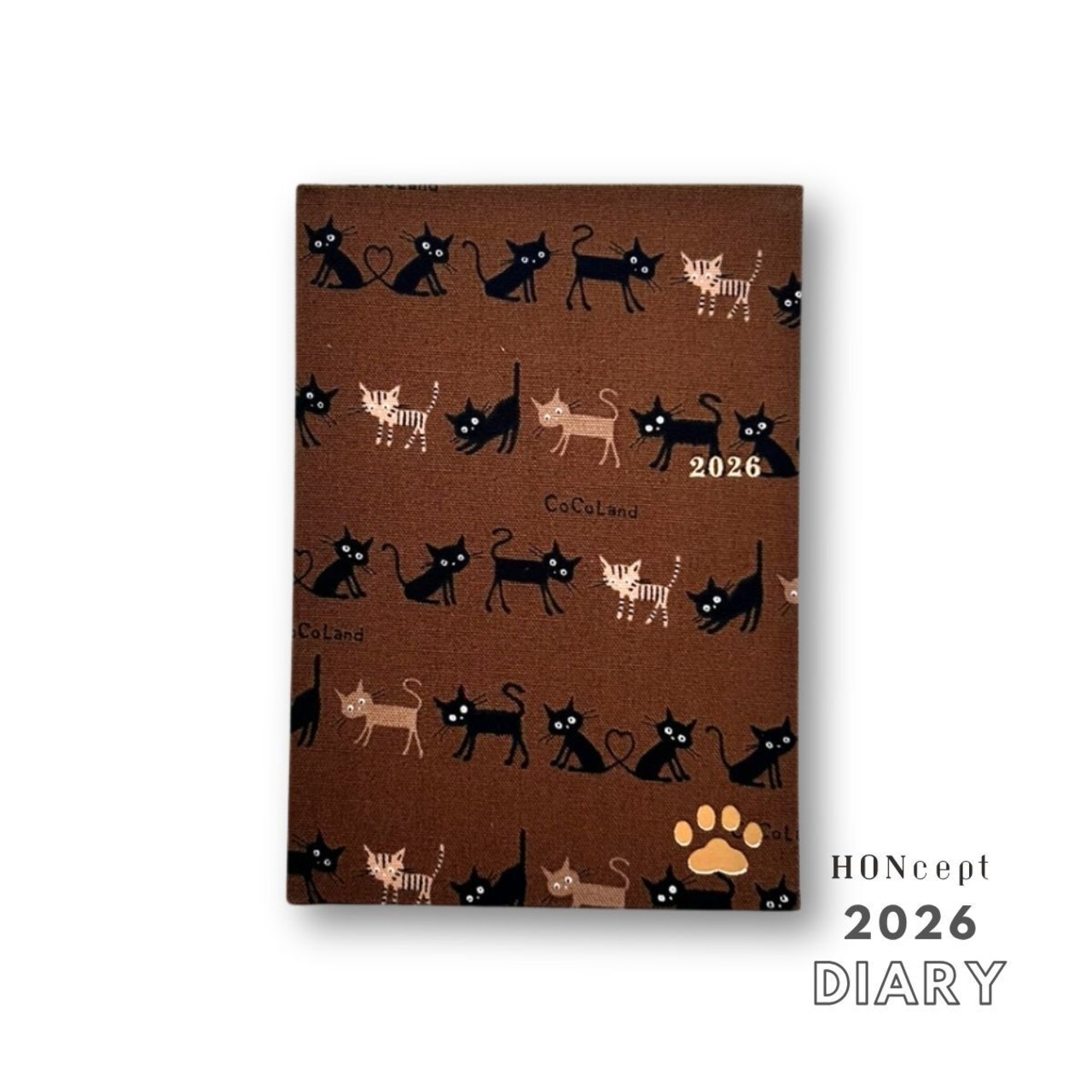 【2026ダイアリー】Diary CATS（ねこシリーズ）CoCo Land ハートフルキャット ショコラ