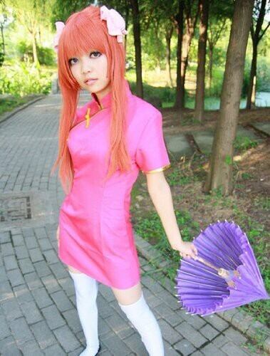 K2432 銀魂 神楽 チャイナドレス 風 コスプレ衣装 cosplay