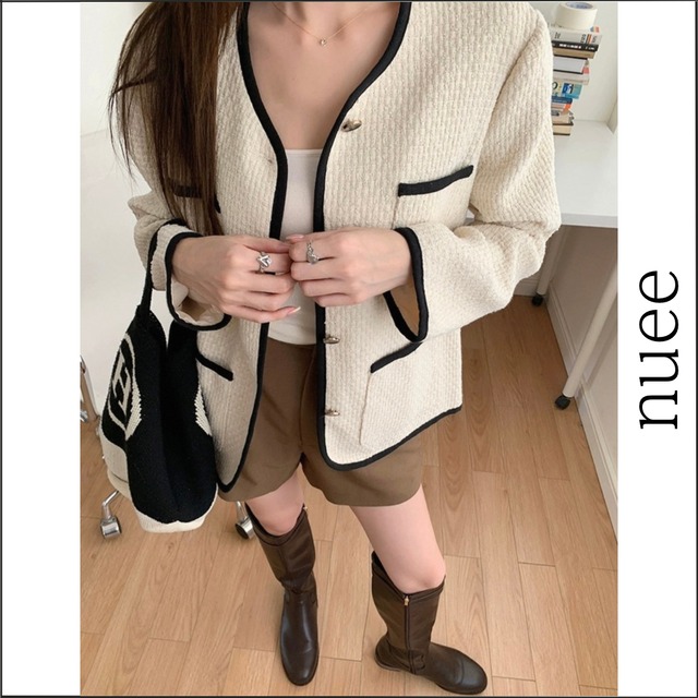 バイカラーパイピングジャケット　N00148