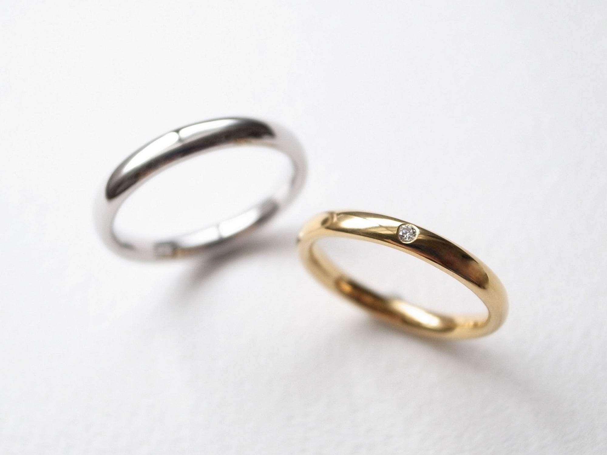 pairing・stamp】K18YG Diamond・silver950/oval ring | niruc pairing・stamp】K18YG Diamond・silver950/oval ring | niruc