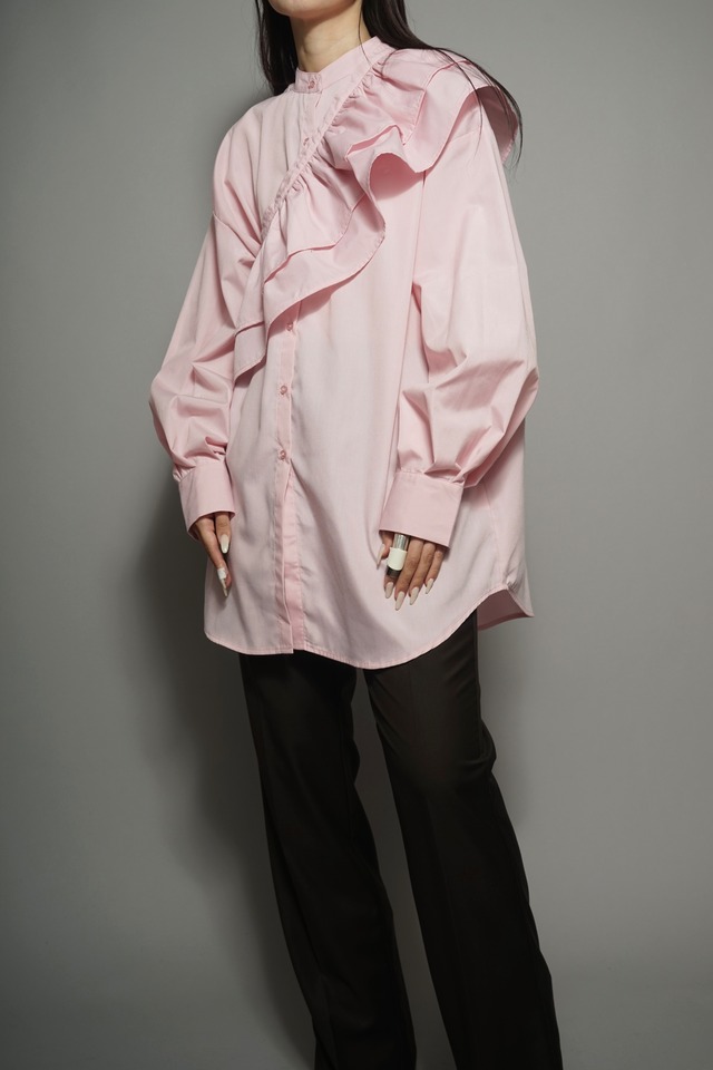 MULTI WAY RUFFLE SHIRT  (PINK)  2402-72-T3331