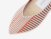 pointed-PALARERU / BEIGE & RED