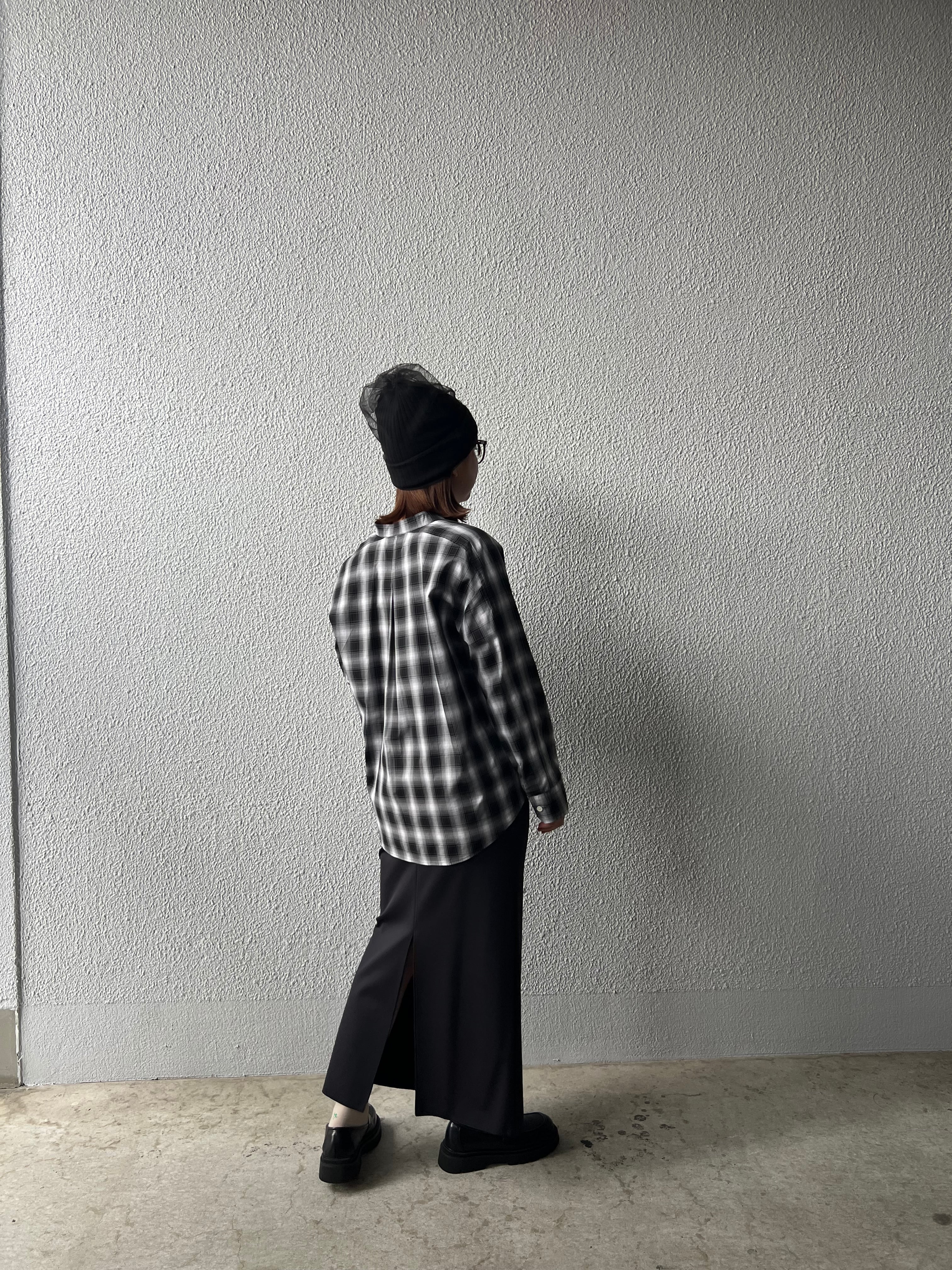 【PASSIONE】パールボタンチェックシャツ