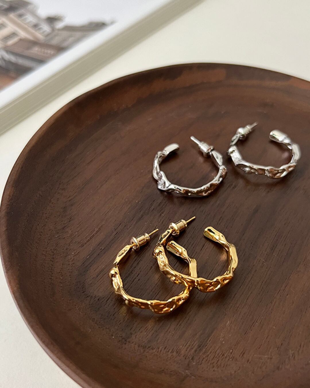 ラフデザインリングピアス G24027