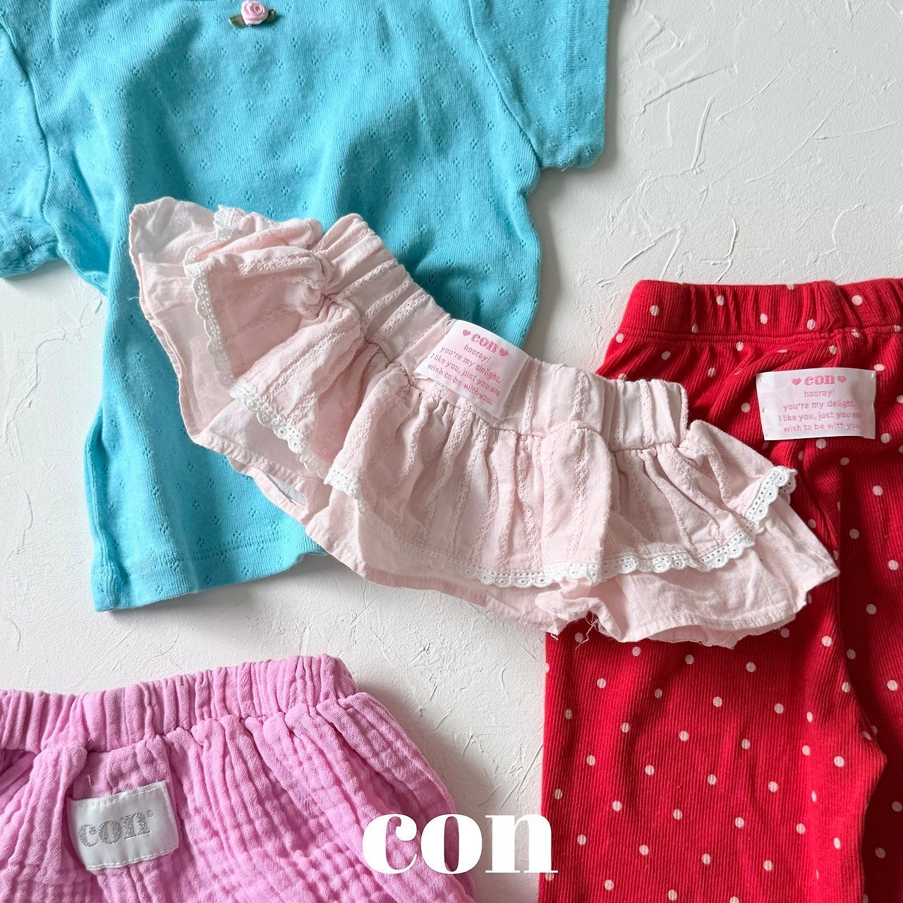 pink S［即納］layered skirt / con. 26summer