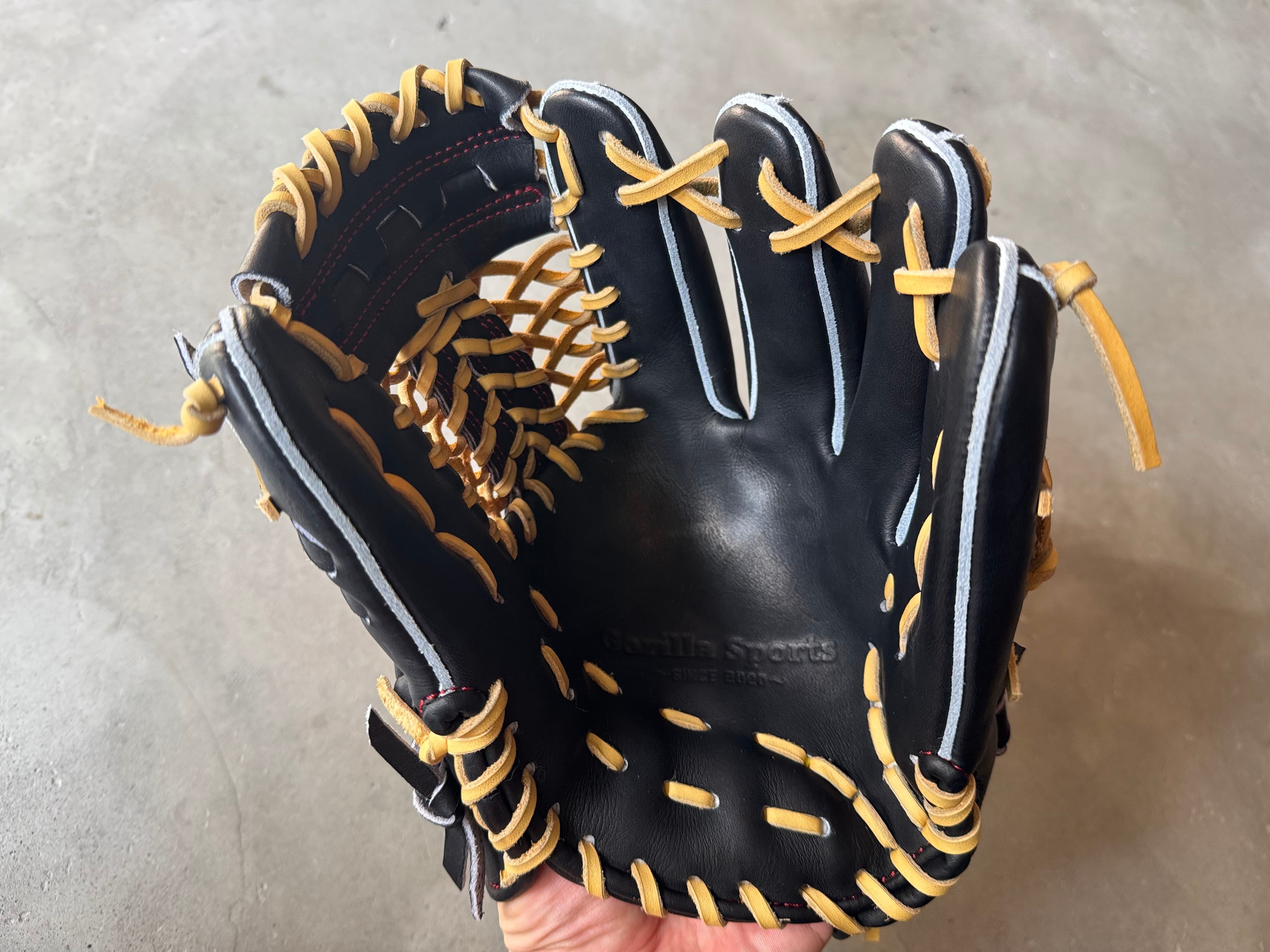 限定モデル【GS】軟式用グローブ 内野手用 鬼サード型 ブルー×オレンジ