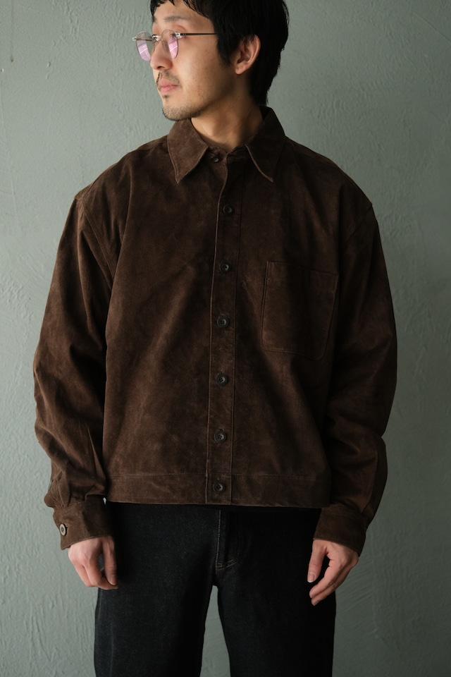 Utah/nubuck leather shirt/brown/remake