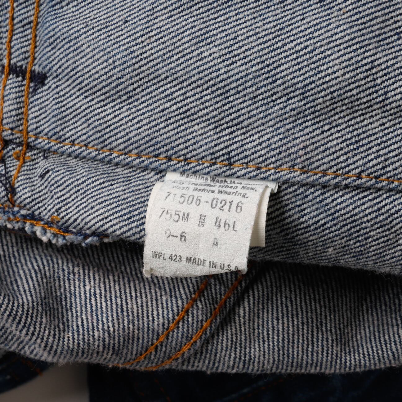 濃紺】80s Levis 71506 0216 Denim jacket size46L about size XL