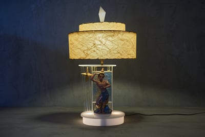 50s MOSS LAMP | ANCHOR_ANTIQUES