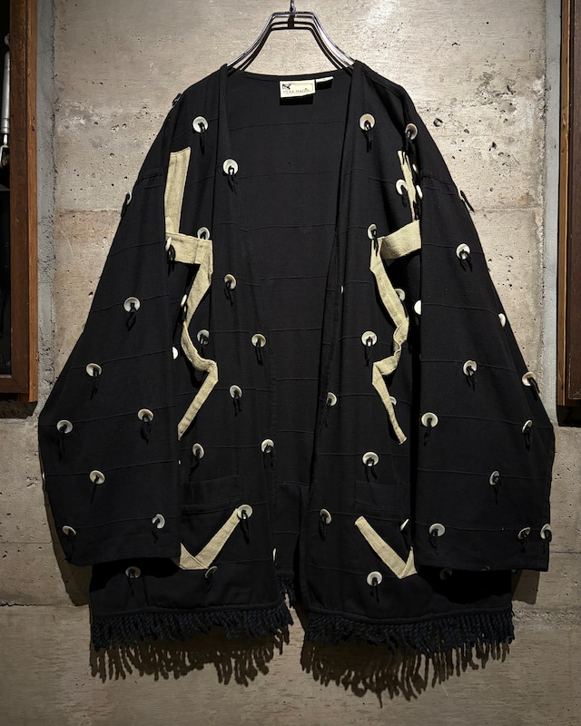 【Caka】80's〜90's “YAK MAGIK” Button × Tape Decoration Vintage Gown Jacket