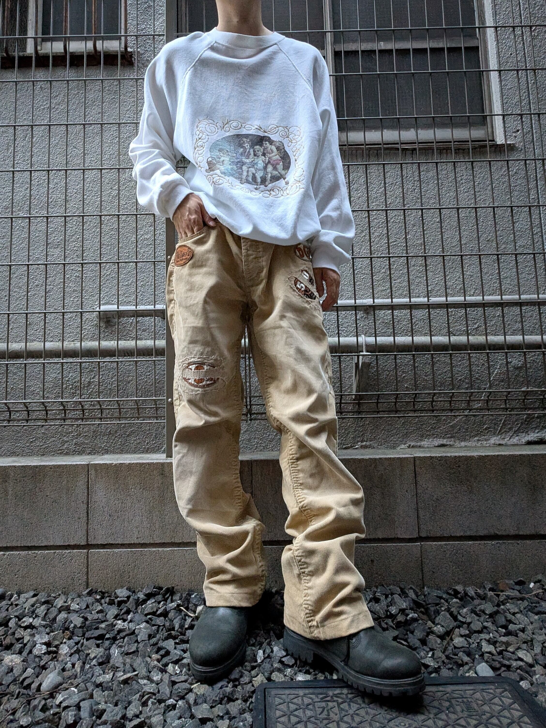 "ANGEL" print sweat / made in USA