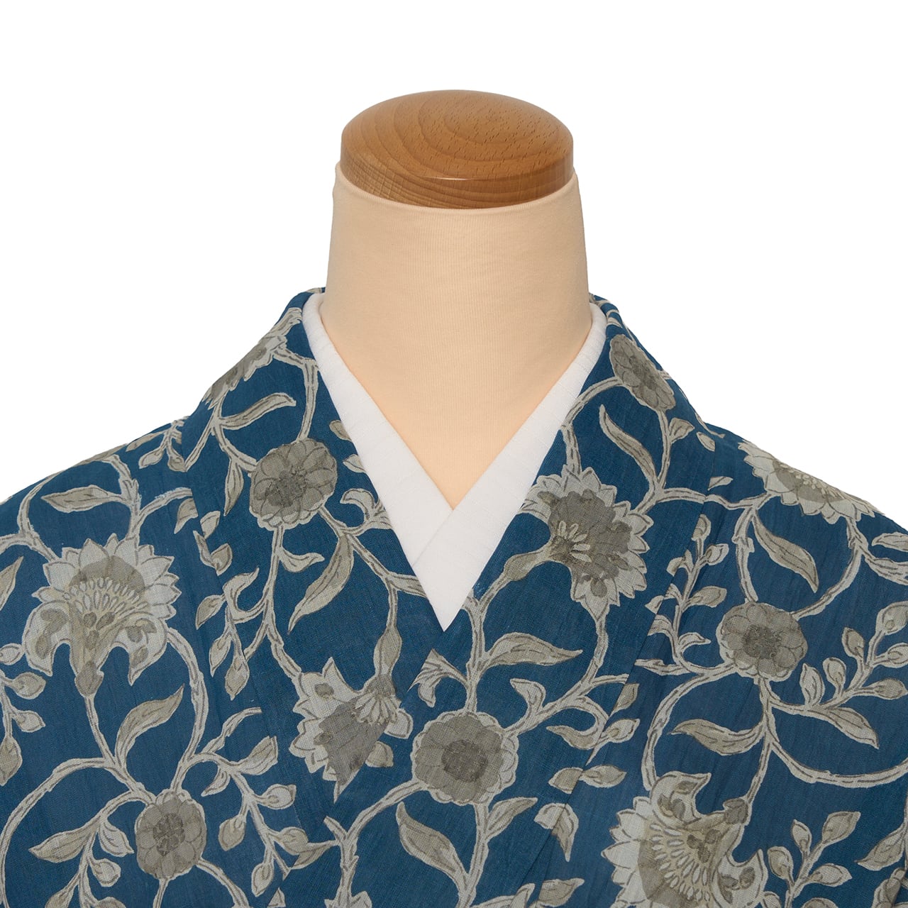 和更紗」 花唐草模様 小千谷ちぢみ 麻 単衣着物【未着用品】 | かわの屋