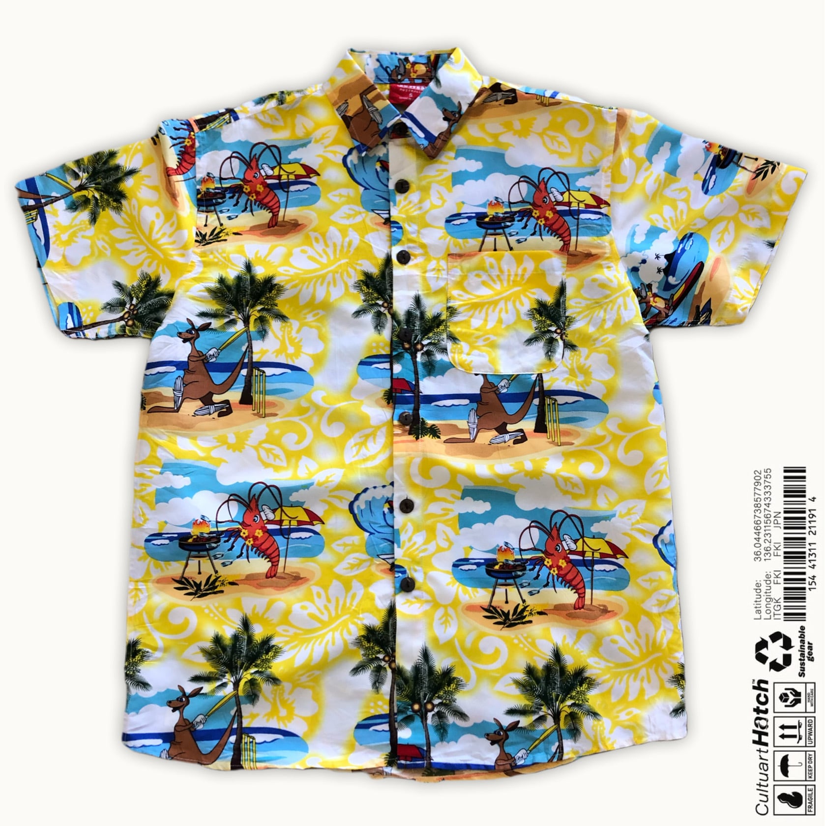 LOWES アロハシャツ 柄シャツ S 黄 | Cultuart Hatch Onlinestore