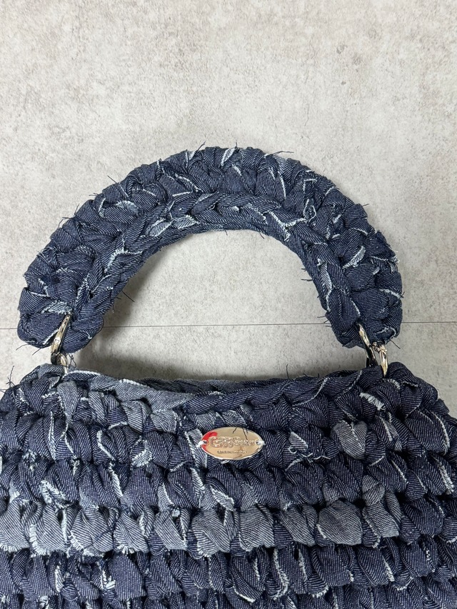 《1点もの》angle denim bag /midnight blue