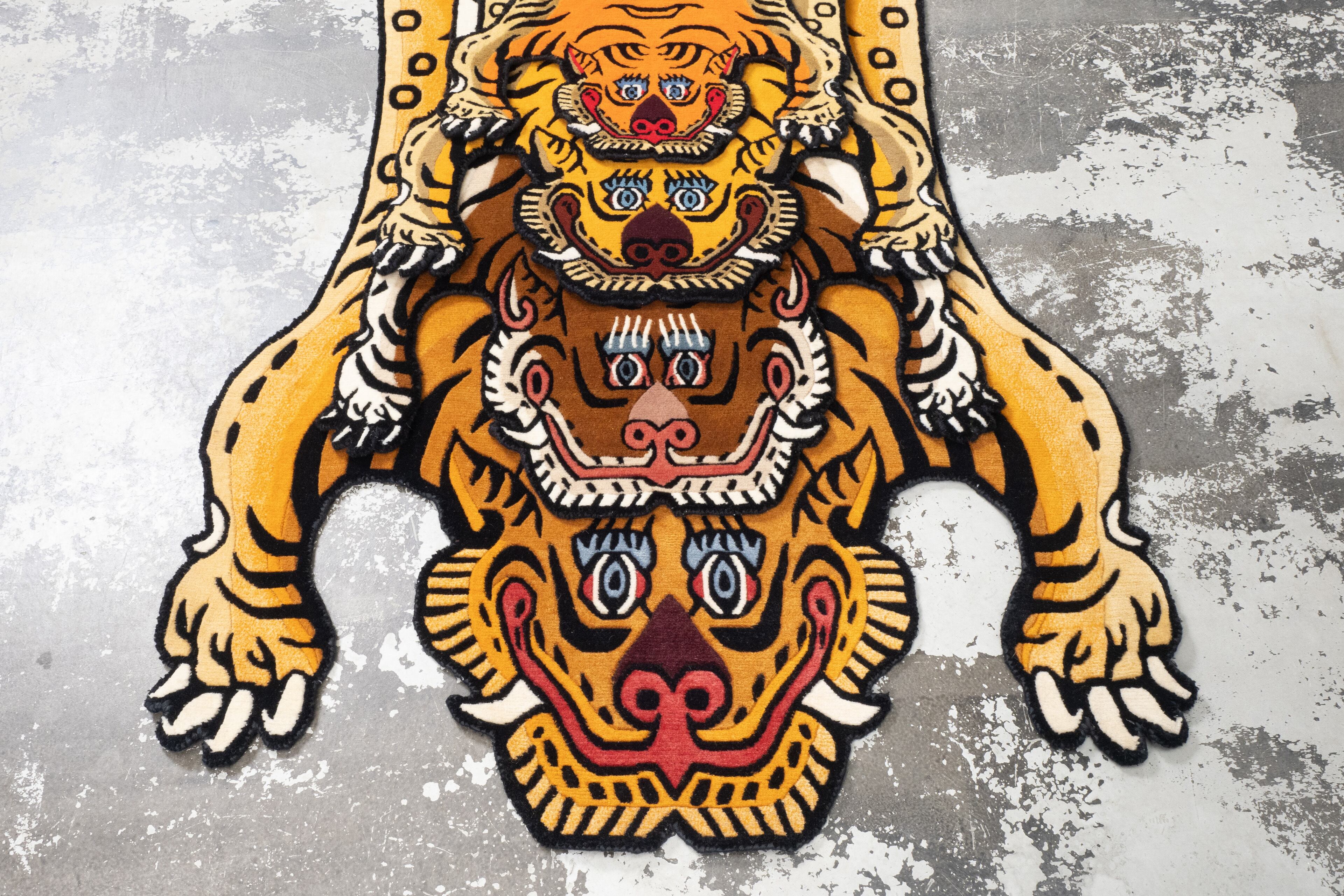 Tibetan Tiger Rug 《Lサイズ•ウール・NIGOモデル084》チベタン